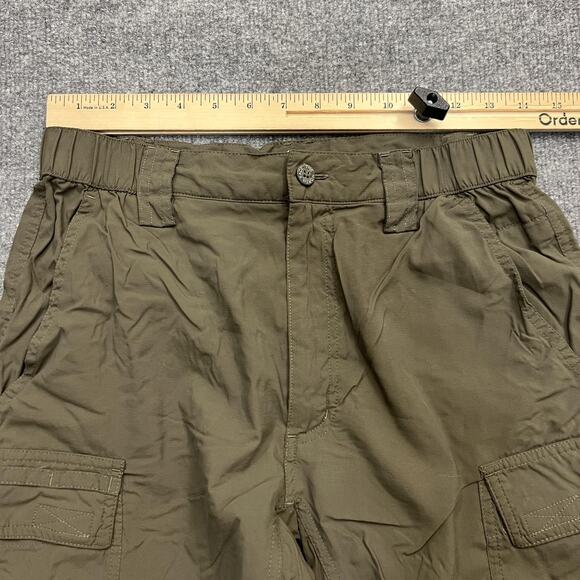 The North Face Shorts Mens Small Nylon Cargo Hiking Stow Pocket Olive Green - Picture 6 of 11